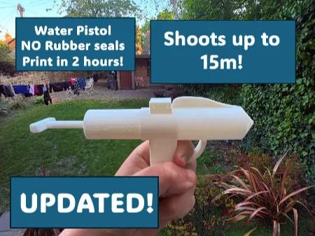 Jolt Water Pistol fully printed A1 mini 15m range!
