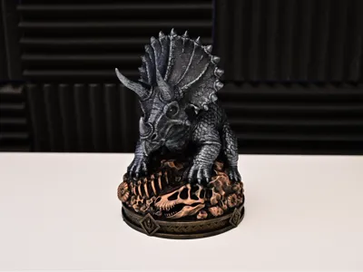 Triceratops Fossil Statue – Dino Sculpture