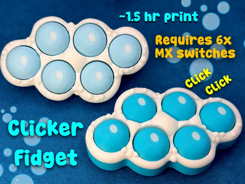 Bubble Popper Clicker Fidget Toy (~1.5 hours)