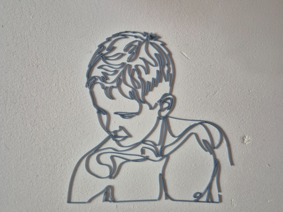 Minimalist One‑Line Boy – Wire Art Silhouette