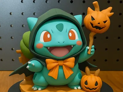 Estatua de Halloween de Bulbasaur – Truco o Trato!