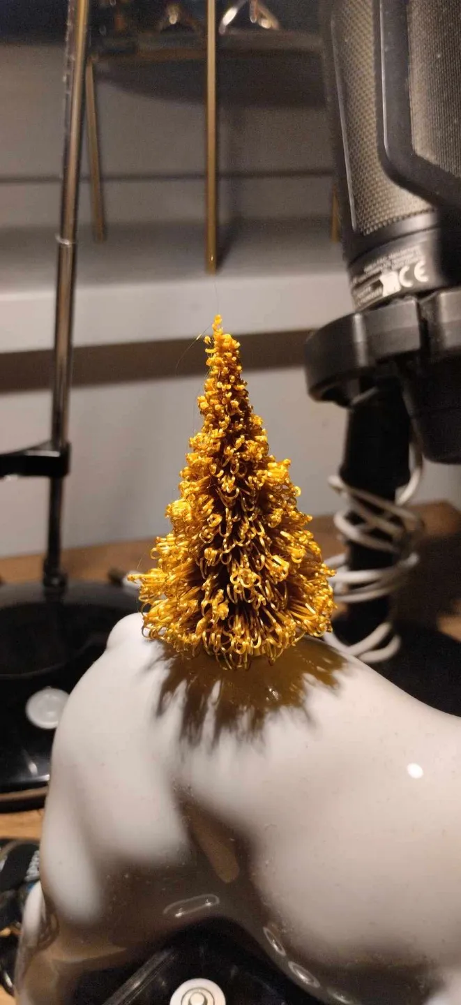 Stringing Christmas Tree