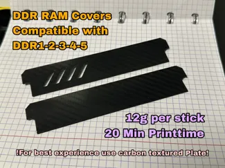 DDR RAM Stealth Covers Carbon Stealth
