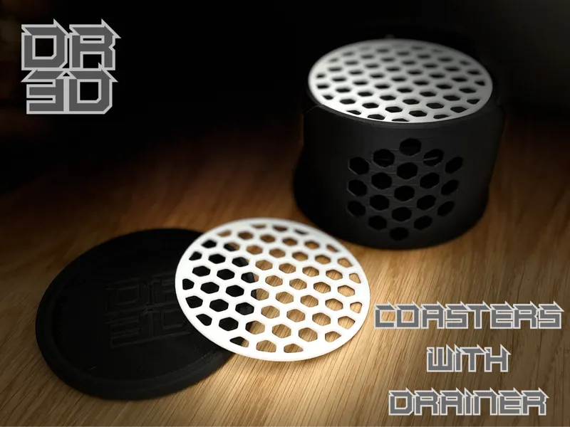 Coasters with drainer