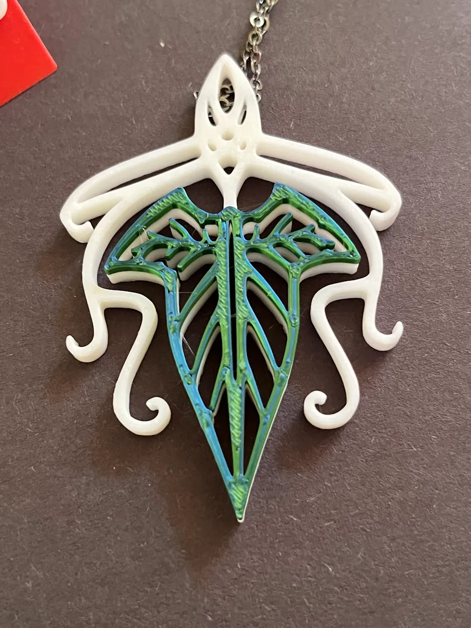 Lorien Leaf earrings & pendant(Lord of the Rings) view 4