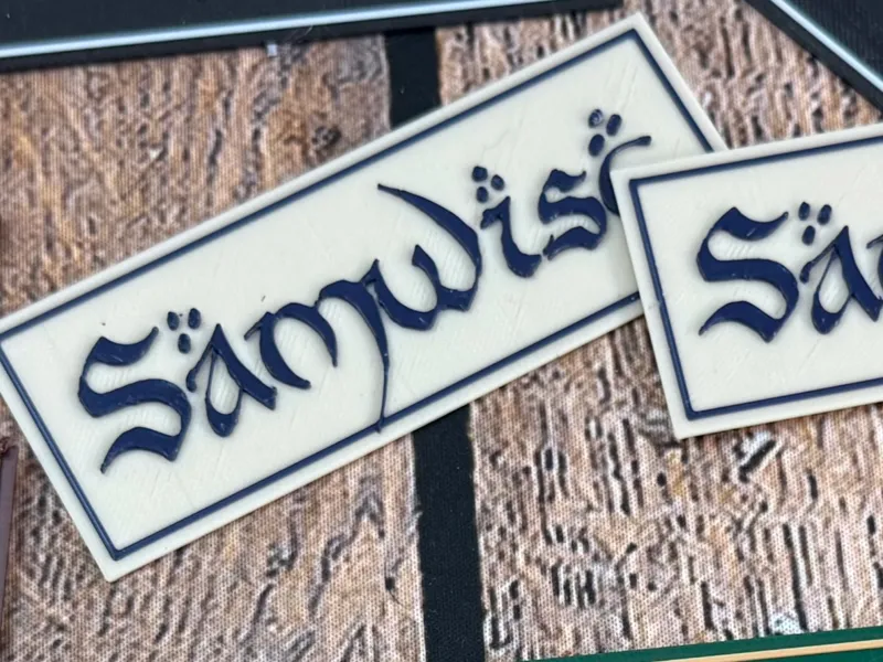 Samwise LOTR Printer Sign