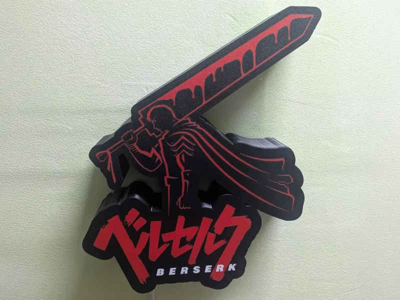 Berserk Lone Swordsman Guts Light Box Logo