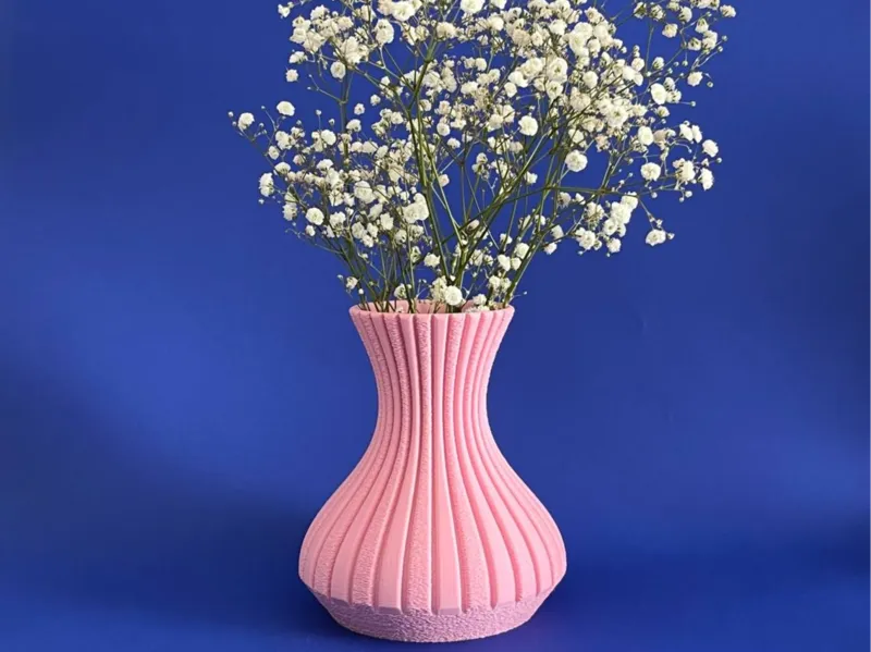 Ribbed vase