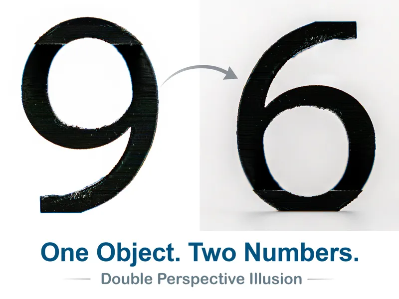 Number 96 Optical Illusion (10-99 available)