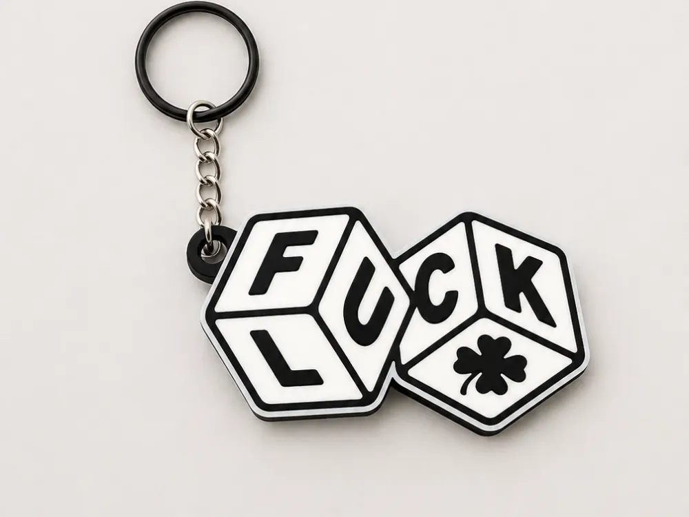Llavero: Good Luck keychain. Referencia del modelo original.