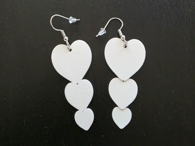 Earrings - Triple Heart Love