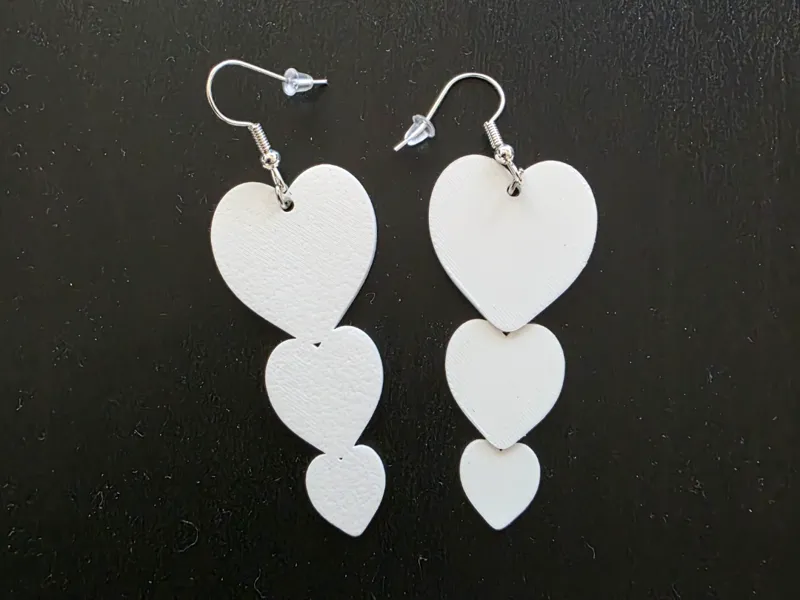 Earrings - Triple Heart Love