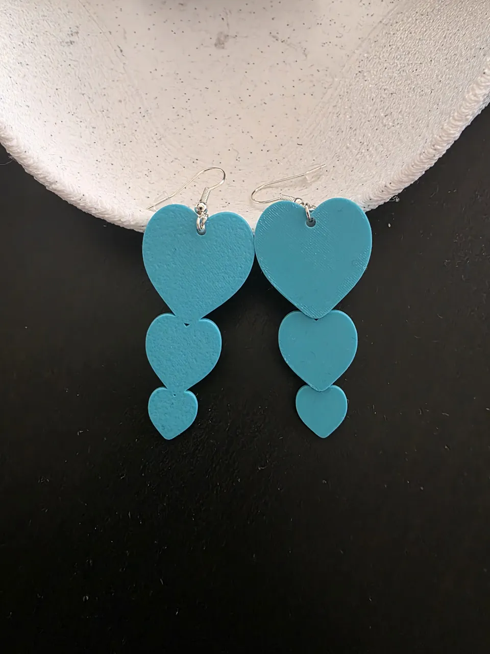 Earrings - Triple Heart Love view 4