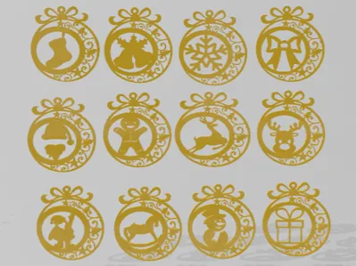 MEGA PACK OF 2D CHRISTMAS ORNAMENTS
