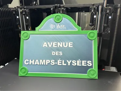 Paris Street Name Sign