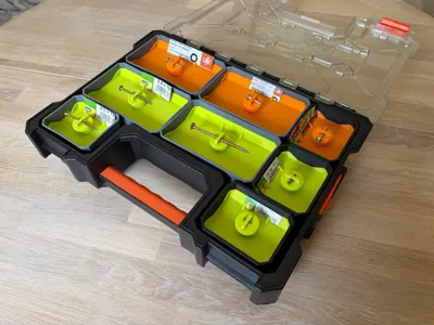 Werckmann organizer - lid with sample display knob