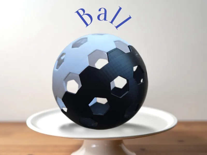 Hexa Ball - Two-Part 3D Printable Model