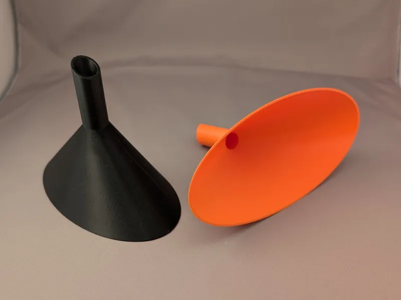 Oval funnel
