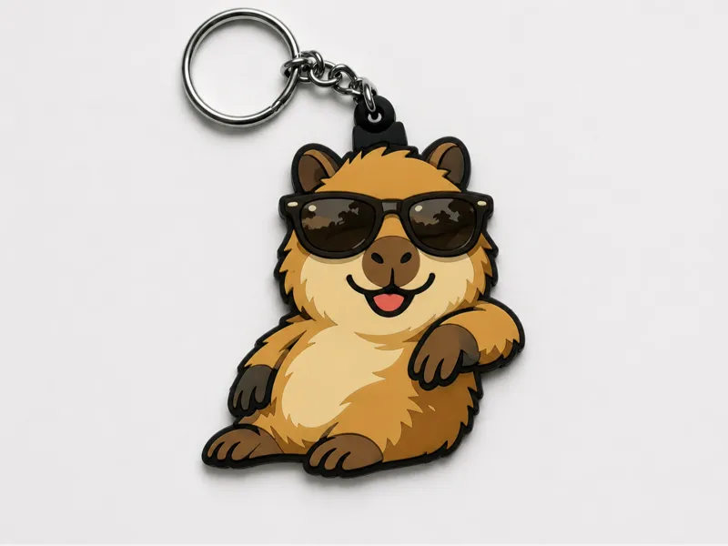 Capivara estilosa chaveiro