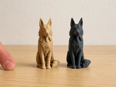 Escenografía en miniatura: Mini German Shepherd – Low Poly — referencia de MakerWorld