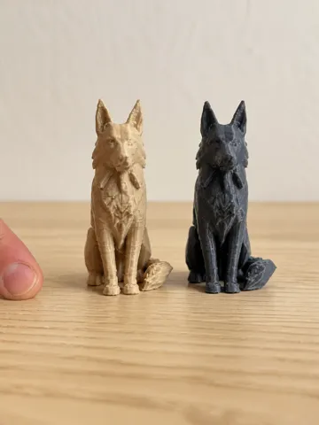 Escenografía en miniatura: Mini German Shepherd – Low Poly — vista de referencia 2