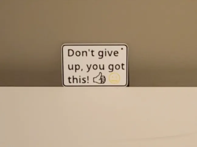 don't give up keychain