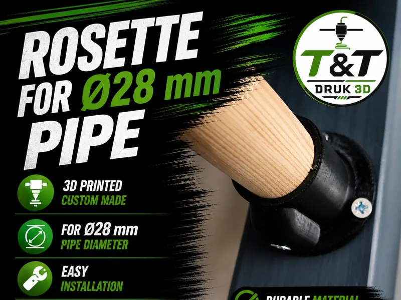 rosette for rod 28 mm bracket