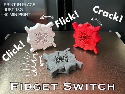Satisfying Multiple Switch Fidget - Print in place