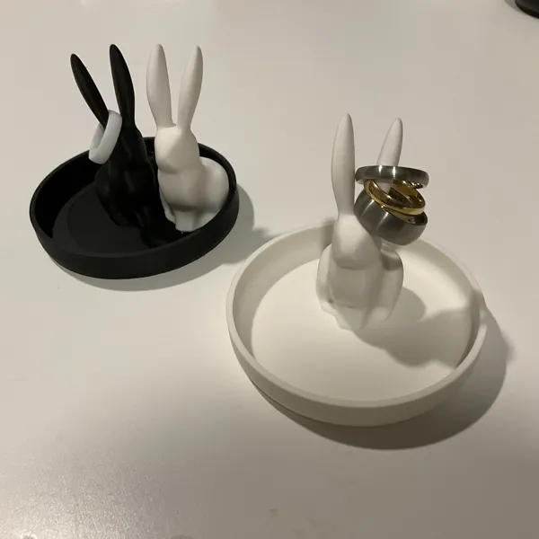 Porte-bagues lapin (avec plateau)