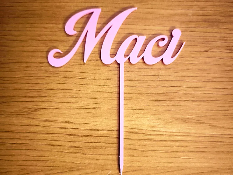 Topper per torte nome Maci