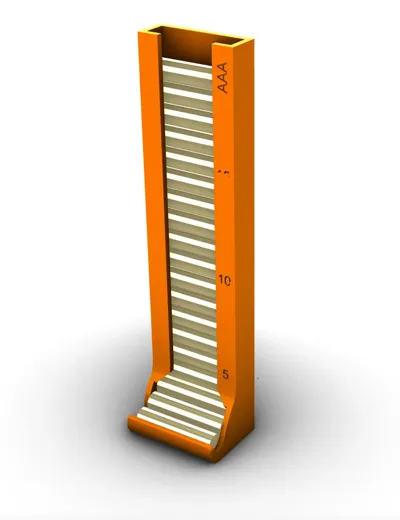 Battery dispenser for  20 AAA batteries