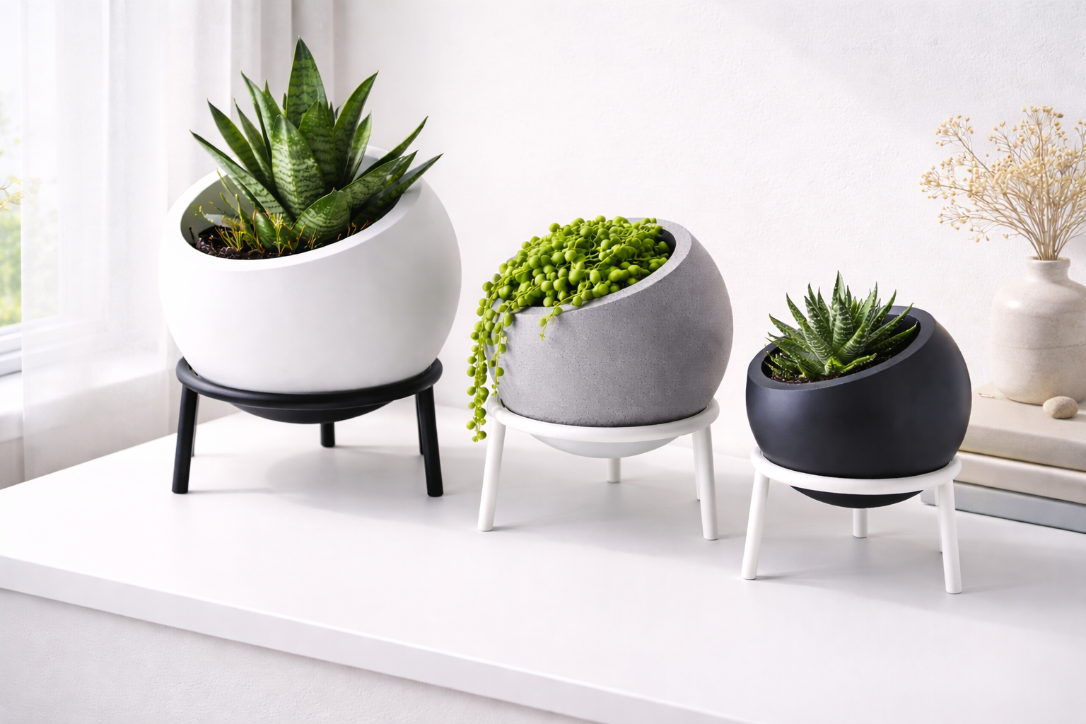 Miniatura 3 do modelo 3D Spherical Planter with Stand(100mm)