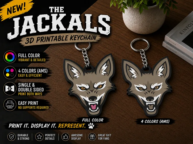 The Jackals – Fan Logo Keychain (Full & 4 Colors)