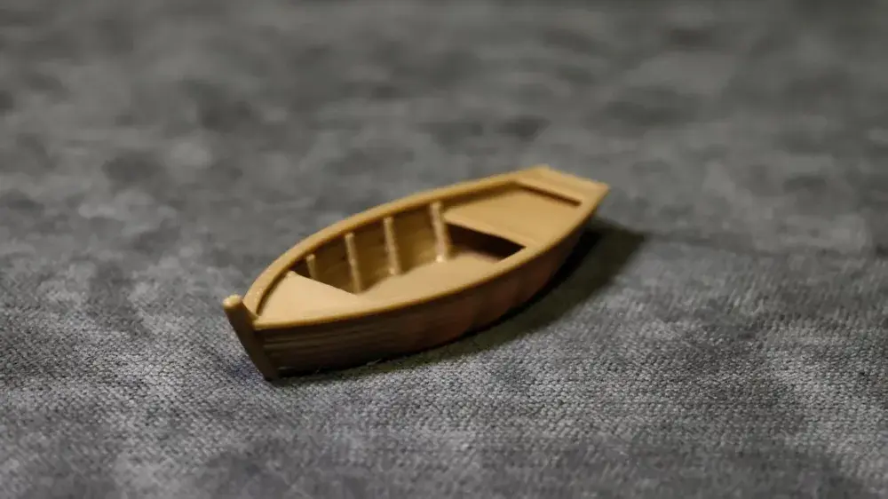 Miniatura 2 do modelo 3D 可以漂浮的小木船，15分钟打印，无需支撑