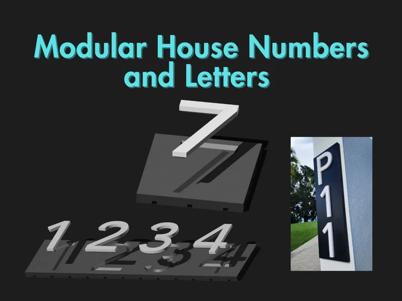 No. 7 - Modular House Numbers & Letters Collection