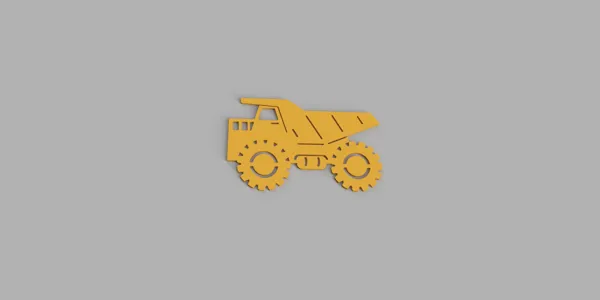 Décoration murale camion minier pour chambre d'enfant