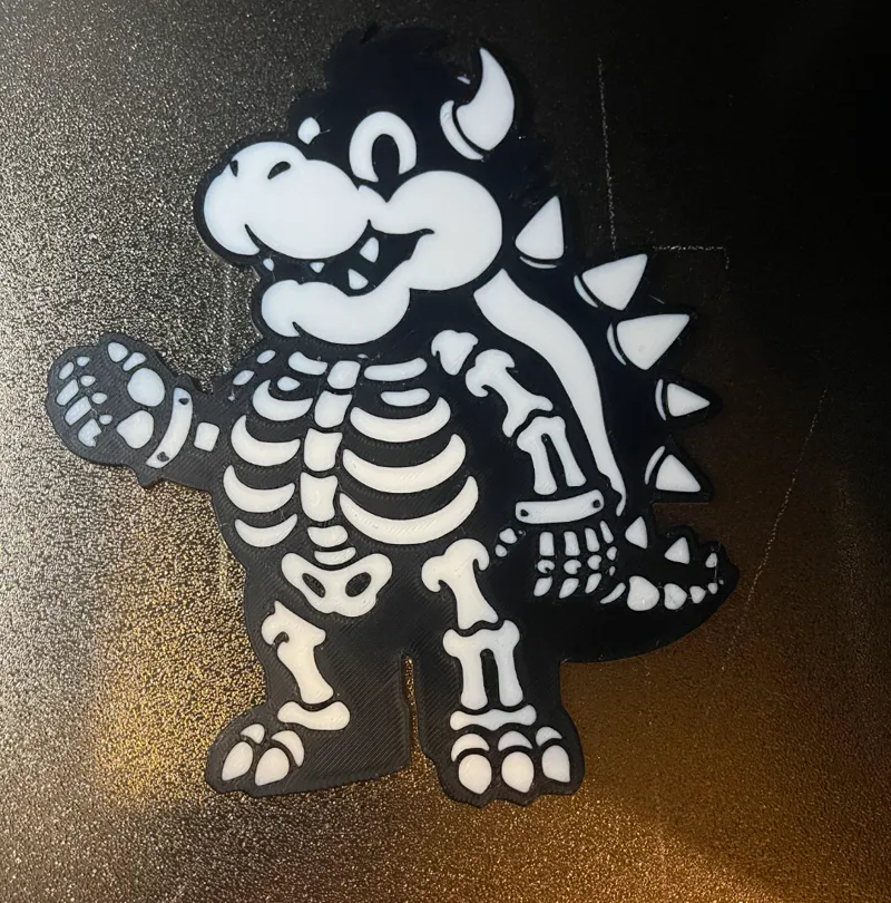 Bowser skeleton halloween decor - Mario's