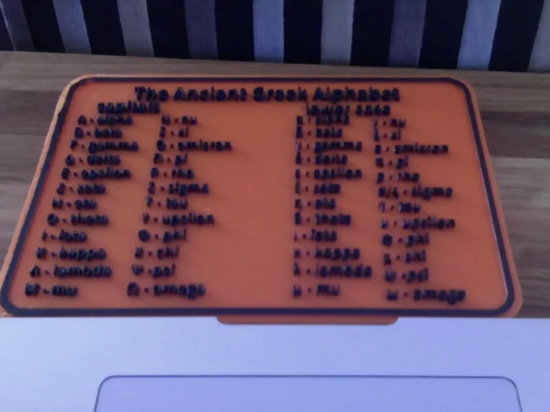 the ancient greek alphabet card