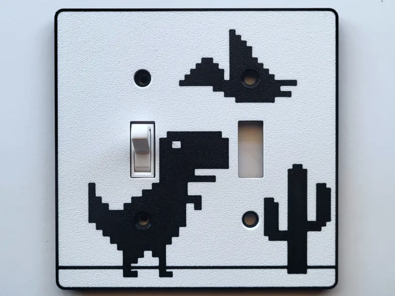 Google Chrome Offline Switch Plate 2 Gang Toggle