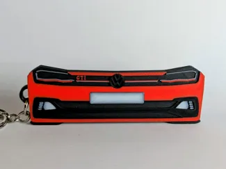 VW Polo GTI Mk 6 Keychain with customizable plate!