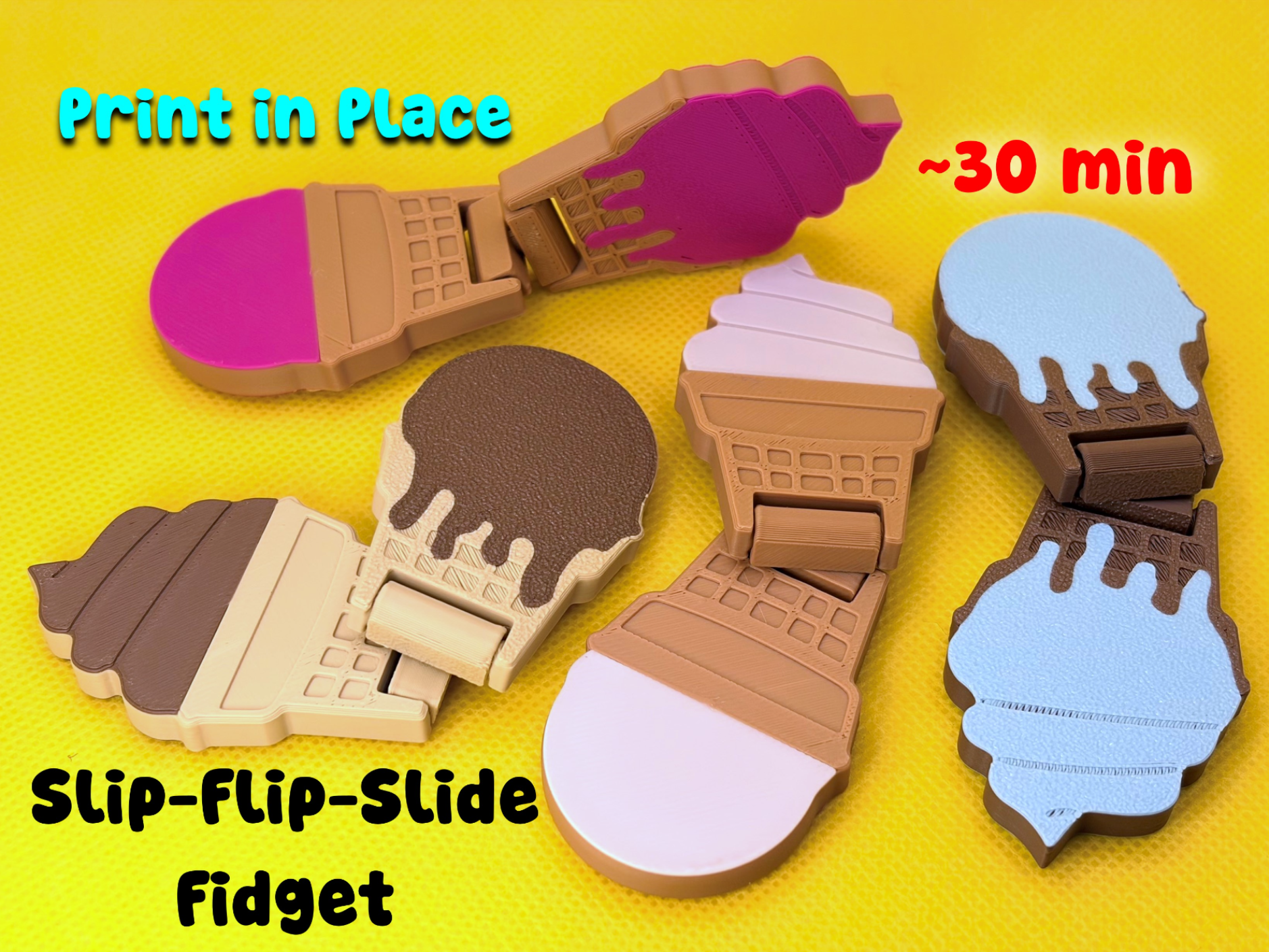 Ice Cream Cone Slider + Flip Fidget (~42 mins)