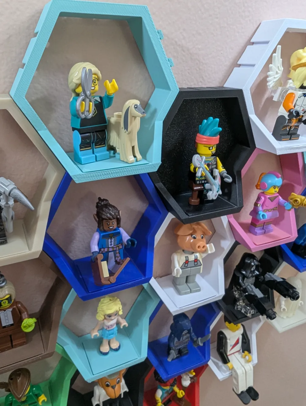 Brick Hex Display Shelves - Free 3D Print Model - MakerWorld