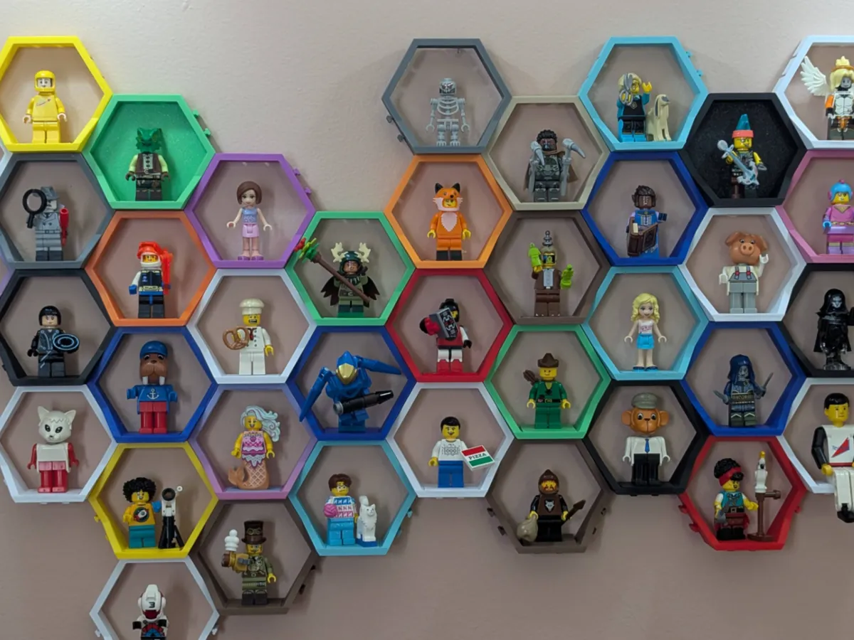 Brick Hex Display Shelves - Free 3D Print Model - MakerWorld