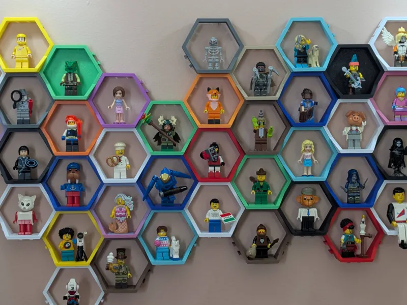 Brick Hex Display Shelves
