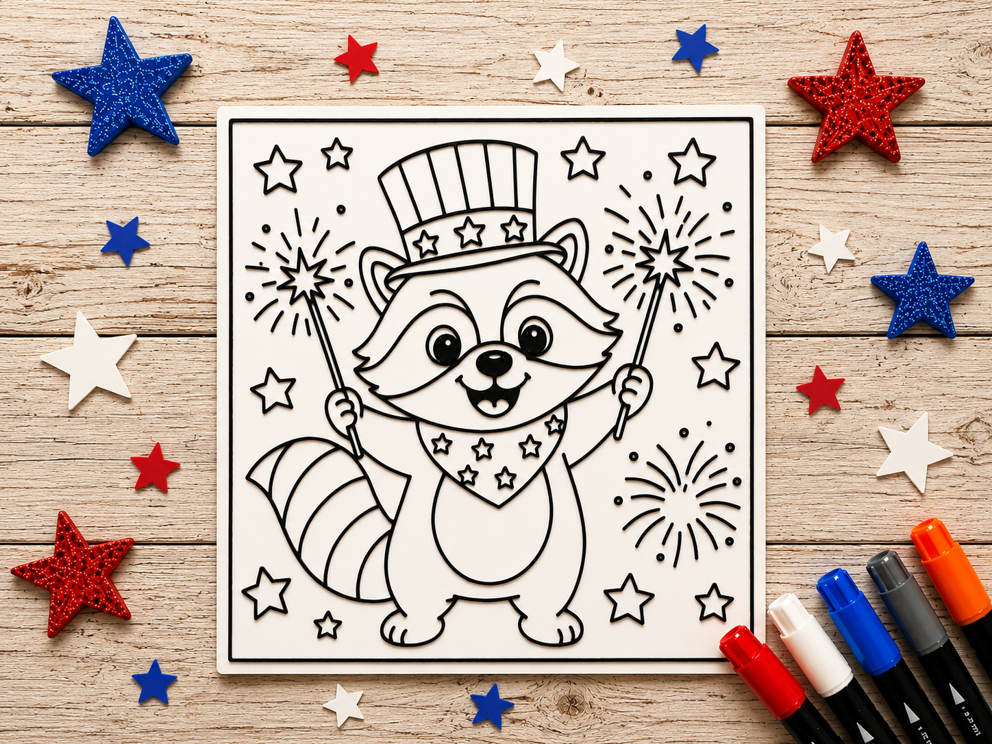 Fourth of July Raccoon