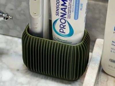 Toothbrush and Toothpaste Holder