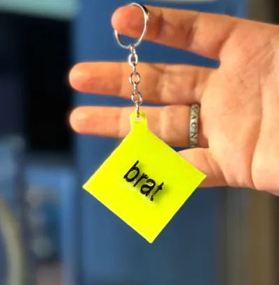 Brat Keychain