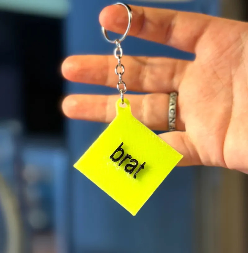Brat Keychain
