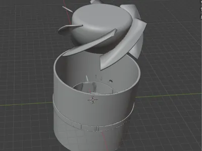 Duct Vent D100, Full Assembly