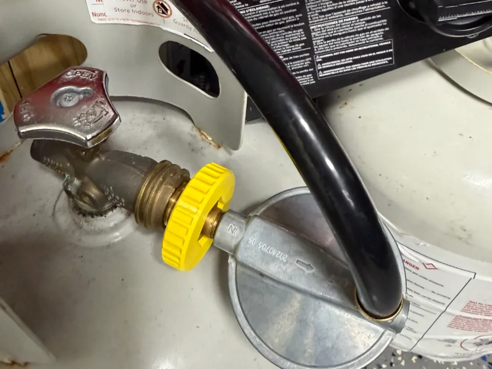 Propane Forced Air Heater Knob (tank connection) - Free 3D Print Model ...